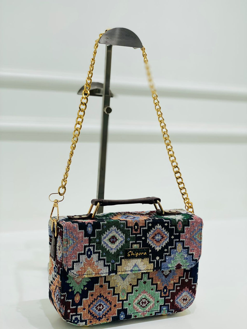 Multicolor Mosaic Sling Bag