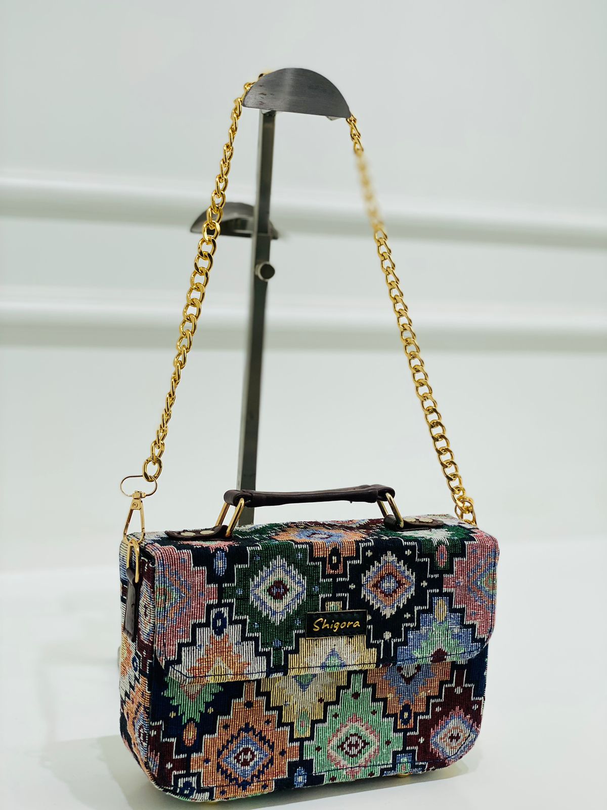 Multicolor Mosaic Sling Bag