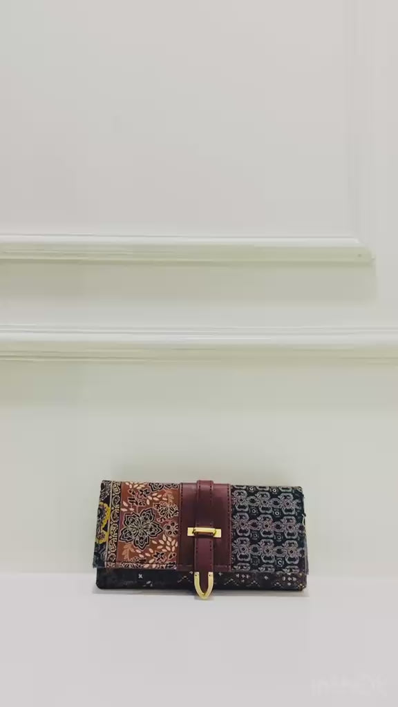Brown Patchwork Wallet