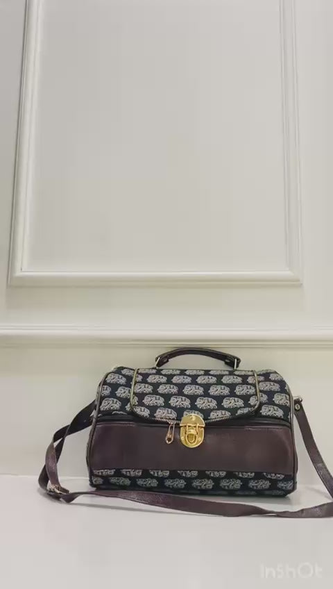 Royal Elephant Large Satchel Bag