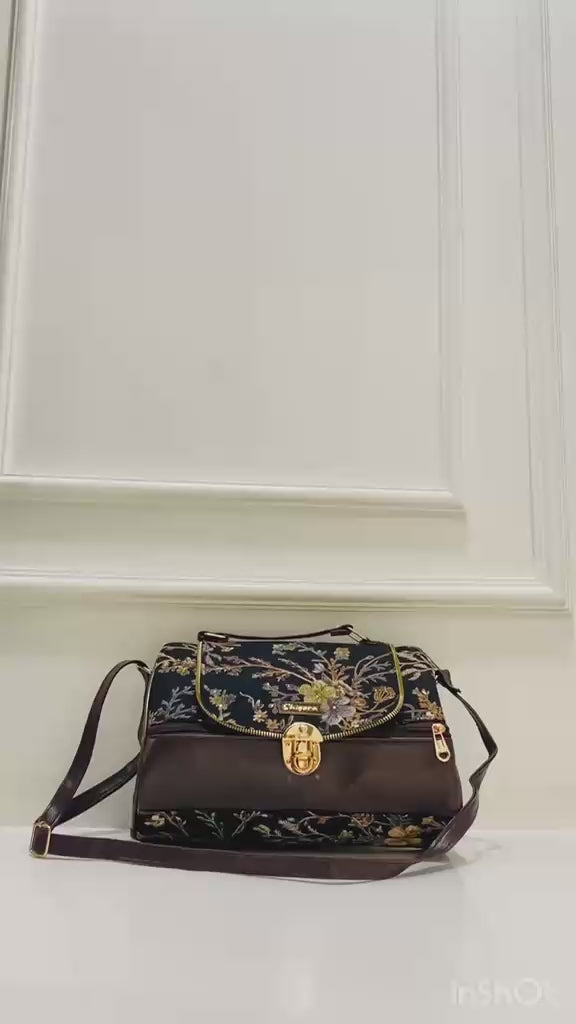 Autumn Bloom Large Satchel Bag