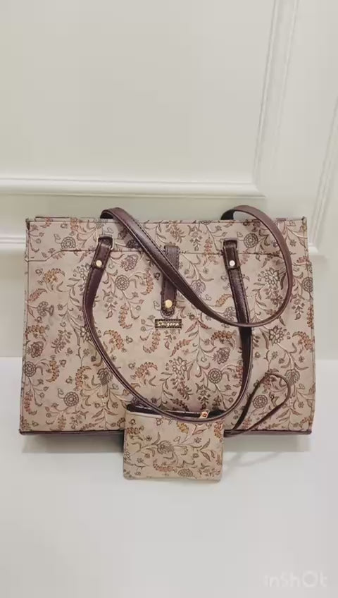 Autumn Bloom Statement Laptop Bag