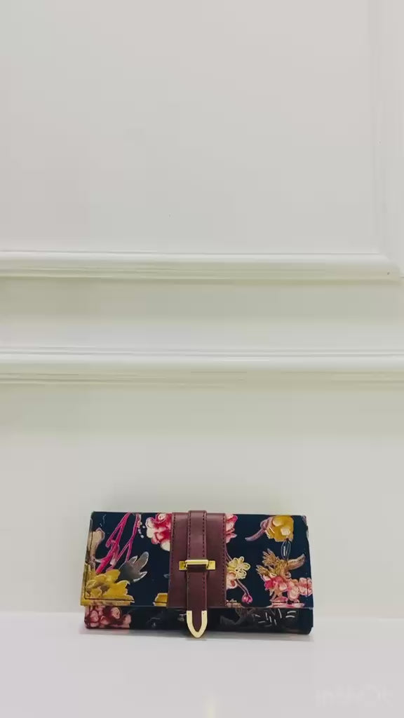 Indigo Floral Wallet