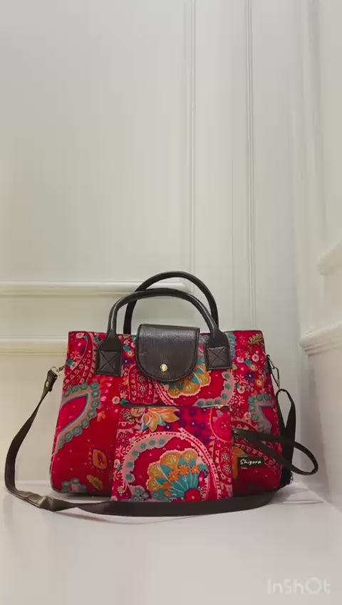 Berry Pink Triple Tier Bag